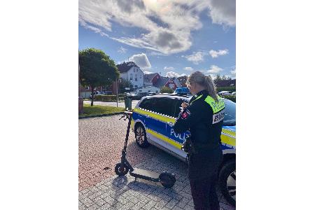 Kontrolle eines E-Scooters