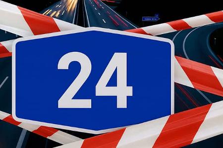 Autobahn A24 Sperrung