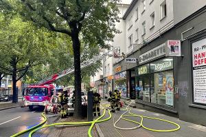 Blick auf die Einsatzstelle; Foto: Feuerwehr Essen