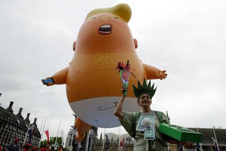 Schon beim ersten Staatsbesuche Trumps gab es Proteste (Archivbild).