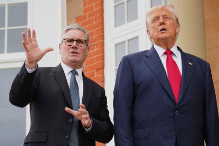 Trump und Starmer trafen sich in diesem Sommer bereits in Schottland (Archivbild).