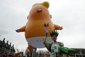 Schon beim ersten Staatsbesuch Trumps gab es Proteste. (Archivbild)
