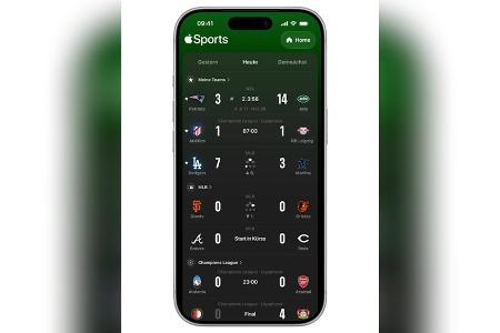 Von Bundesliga bis NBA: Apple Sports jetzt in Deutschland verfügbar