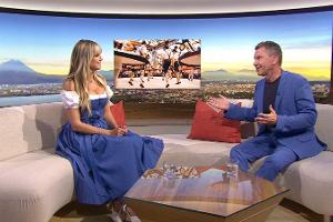 Heidi Klum bei der "Abendschau"
