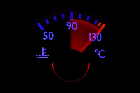 Temperaturanzeige mit Überhitzungsbereich