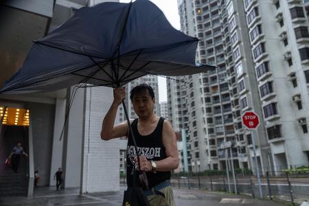 In Hongkong galt die höchste Taifun-Warnstufe. 