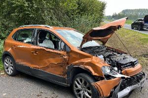 Der Autofahrer kam verletzt in ein Krankenhaus.