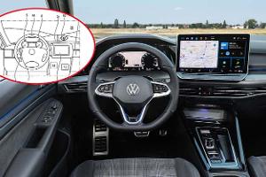 VW Golf GTE Facelift 8.5 Cockpit Innenraum Interieur Armaturenbrett Patentzeichnung Eyetracking