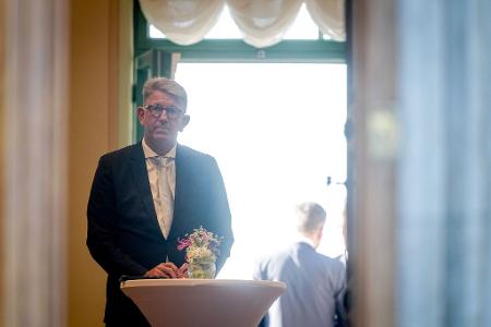 Kulturstaatsminister Weimer zum Auftakt der Klausur. Er reiste wegen eines Trauerfalls in der Familie kurzfristig ab.