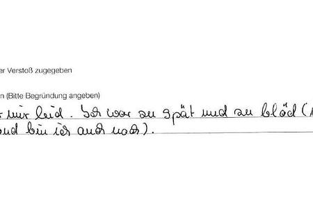 lustige Ausreden Bußgeld