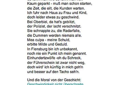 lustige Ausreden Bußgeld