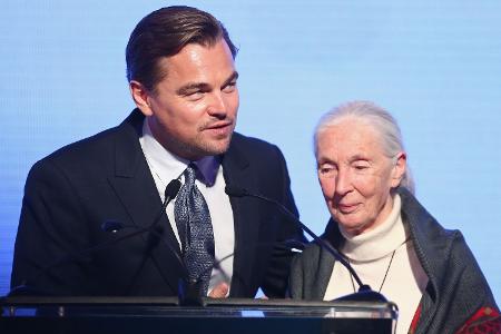 Leonardo DiCaprio und Jane Goodall