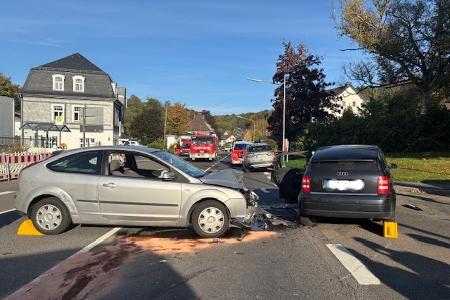 Zusammenstoß im Einmündungsbereich