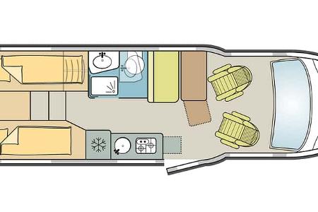 Giottiline Grundriss, Wohnmobil, Camping Giottiline Grundriss, Wohnmobil, Camping