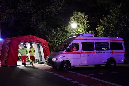 Rettungskräfte waren in größerer Zahl im Einsatz. 
