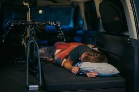 Schlafen, Fahrradtransport, Bett