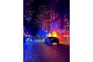 PKW in Flammen