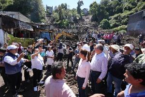 Präsidentin Sheinbaum besuchte eine betroffene Gemeinde im zentralen Bundesstaat Puebla.