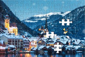 Puzzle: Hallstatt im Winter