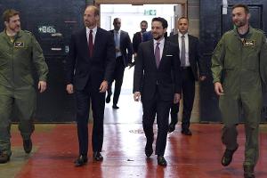 Prinz William und Kronprinz Hussein unterwegs bei der Royal Air Force