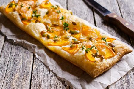 Kürbis Flammkuchen
