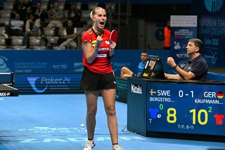 Tischtennis-EM: Männer und Frauen haben Medaille sicher
