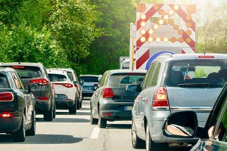 Stau Autobahn Baustelle