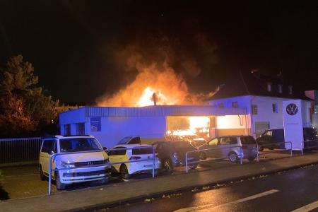 Der Brand bei Eintreffen der Feuerwehr