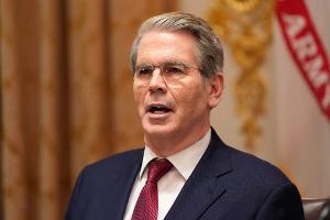 Verkündet schärfe US-Sanktionen gegen Russland: US-Finanzminister Scott Bessent. (Archivbild)