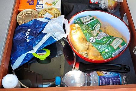 Wer nicht genug Zuladung hat, muss sparen. 