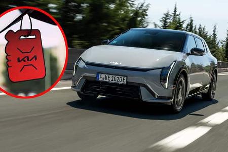 Kia EV4 GT Line eingeklinkt Wunderbaum mit Benzingeruch