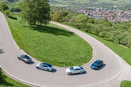 VW ID.7, Hyundai Ioniq 6, BYD Seal und Xpeng P7 VW ID.7, Hyundai Ioniq 6, BYD Seal und Xpeng P7