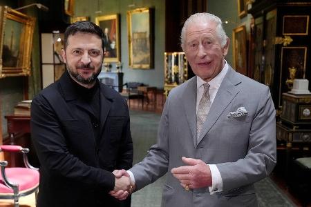 Kurz nach Papst-Treffen: König Charles empfängt Selenskyj in Windsor