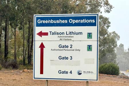 Die Greenbushes-Mine wird von Talison Lithium betrieben.