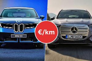 Bei Preis pro Reichweite gibt es einen Sieger BMW ix3 / Mercdes GLC € pro km
