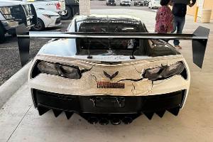 Corvette schmilzt bei Highspeed-Rennen Chevrolet Corvette C7 ZR1 Tuning geschmolzenes Heck