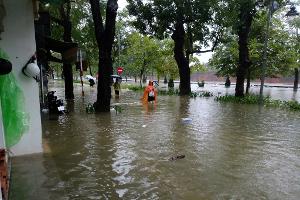 Viele Straßen in Hue standen unter Wasser. 
