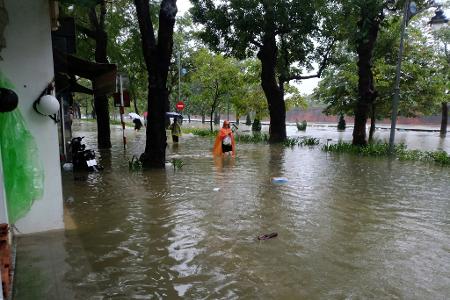 Viele Straßen in Hue standen unter Wasser. 