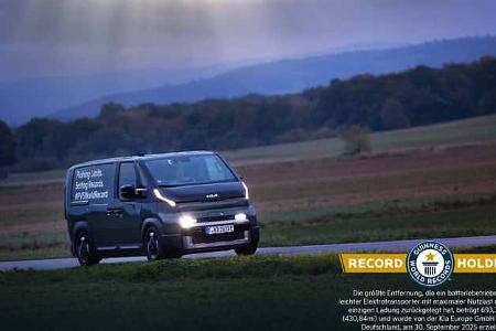 10/2025 Kia PV5 Transporter Guiness Weltrekord Reichweite 10/2025 Kia PV5 Transporter Guiness Weltrekord Reichweite