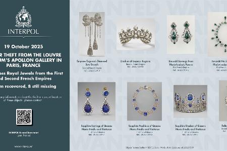 Das BKA und Interpol sind nach dem Einbruch in den Louvre in die Fahndung einbezogen (Handout-Foto).