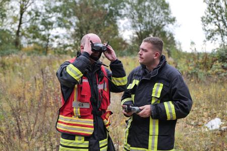 Mithilfe der Drohnen konnte sich der Einsatzleiter einen Überblick über die Situation im Gebäude verschaffen