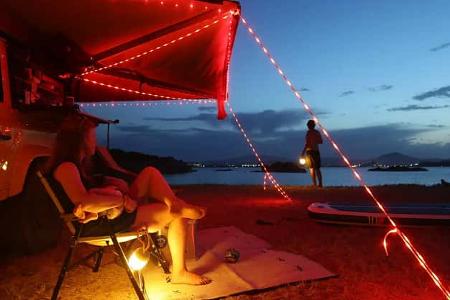 Sunnyside Leuchttau Afteglow, Zeltleine, LED, leuchtend Markise, Campervan, Wohmmobil, Campingbus Sunnyside Leuchttau Afteglow, Zeltleine, LED, leuchtend Markise, Campervan, Wohmmobil, Campingbus