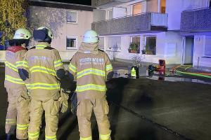 Die Einsatzstelle in Kaule von Bergisch Gladbach