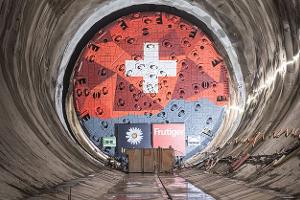 Tunnelbohrmaschine Paulina Gotthard-Tunnel