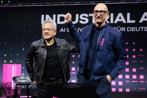Nvidia und die Deutsche Telekom kooperieren bei einer KI-Fabrik in München. 