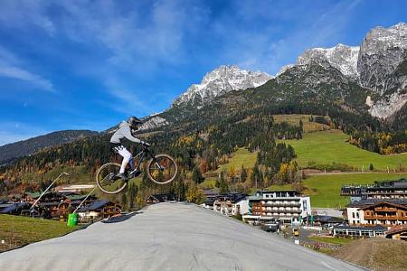 Wohnmobil, Carado T447, Bikepark Leogang
