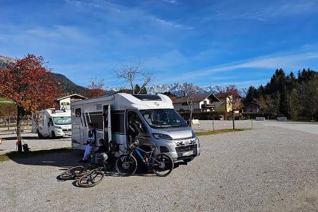 Wohnmobil, Carado T447, Stellplatz Bikepark Leogang, Stellplatz, Bikepark Leogang