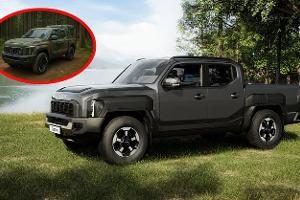 Kia Tasman Pick-up eingeklinkt Militärversion