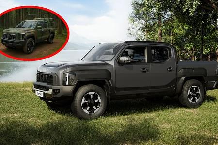 Kia Tasman Pick-up eingeklinkt Militärversion
