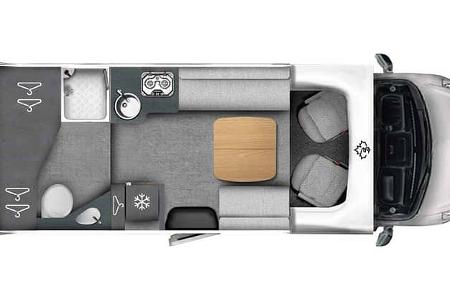 Teilintegreirt, Ahorn Camp T640, Grundriss